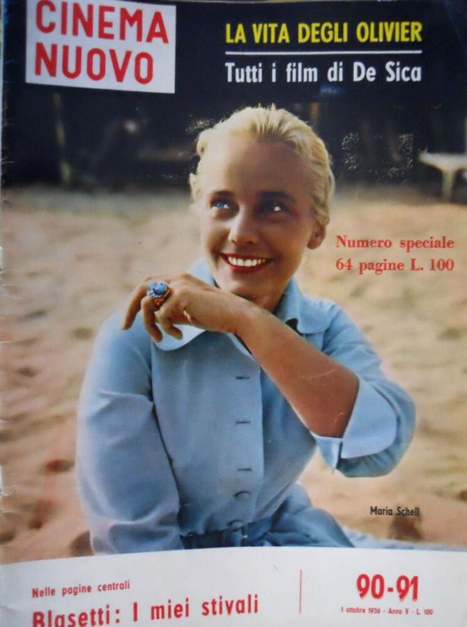 CINEMA NUOVO magazine side cover Issue 90/91 October 1956