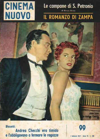 CINEMA NUOVO magazine side cover Issue 99 February 1957