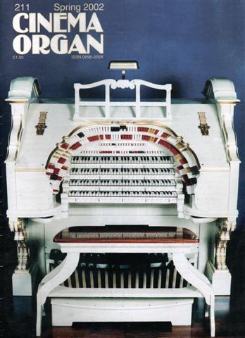 CINEMA ORGAN magazine side cover Spring 2002