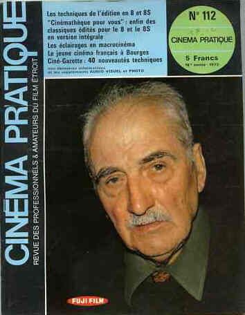 CINEMA PRATIQUE magazine side cover Issue 112 January 1972