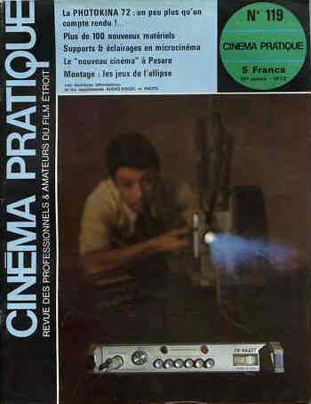 CINEMA PRATIQUE magazine side cover Issue 119 November/December 1972