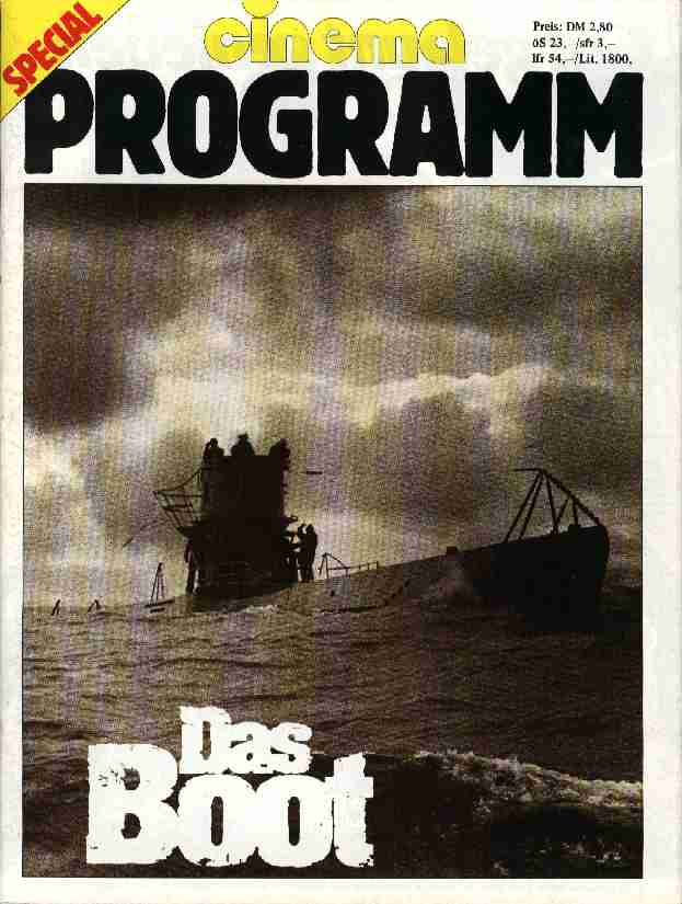 CINEMA PROGRAMM magazine side cover  Special # 2  