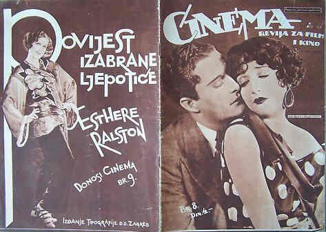 CINEMA REVIJA magazine side cover Issue 8 1 December 1927