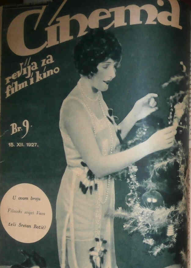 CINEMA REVIJA magazine side cover Issue 9 15 December 1927