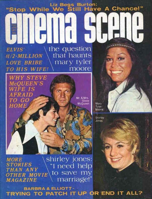 CINEMA SCENE magazine side cover Issue 7 April 1971