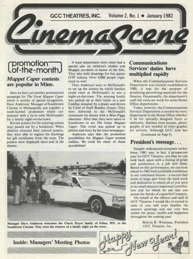 CINEMASCENE magazine side cover Issue 4 January 1982