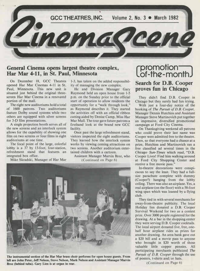 CINEMASCENE magazine side cover Issue 5 March 1982