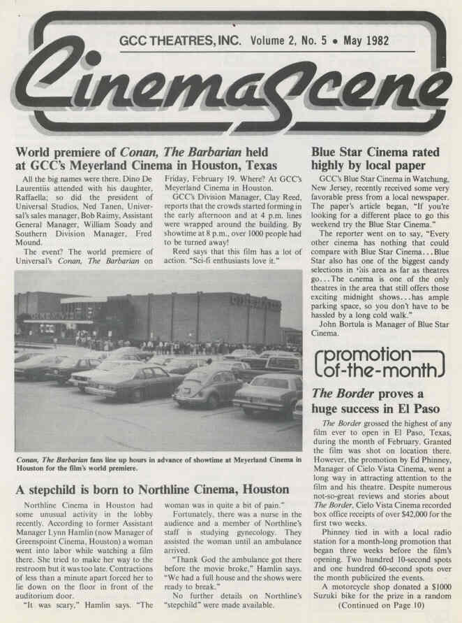 CINEMASCENE magazine side cover Issue 7 May 1982