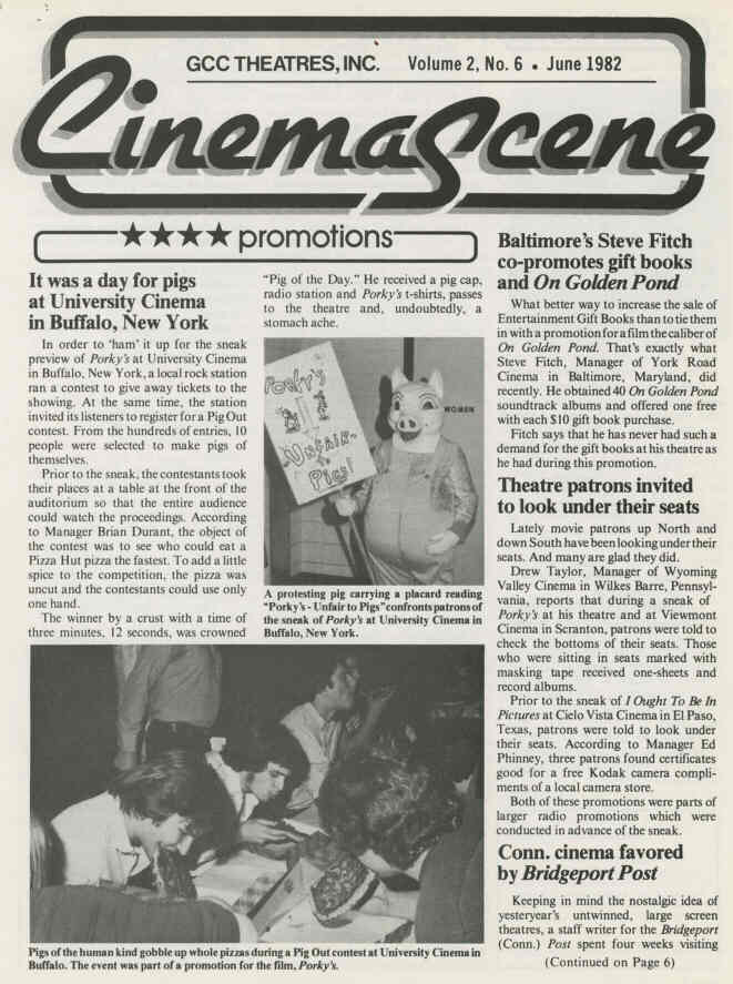 CINEMASCENE magazine side cover Issue 8 June 1982