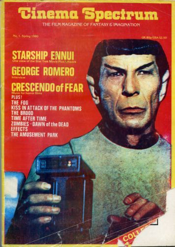 CINEMA SPECTRUM magazine side cover Issue 1 Spring 1980