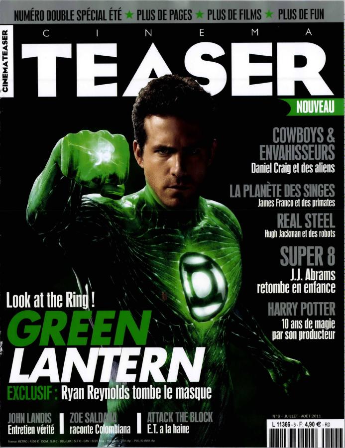 CINEMA TEASER magazine side cover Issue 6 July/August 2011