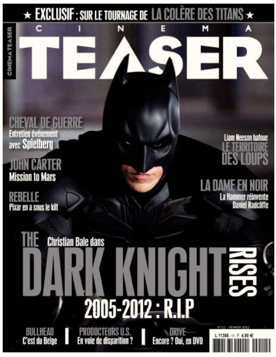 CINEMA TEASER magazine side cover Issue 11 January 2012