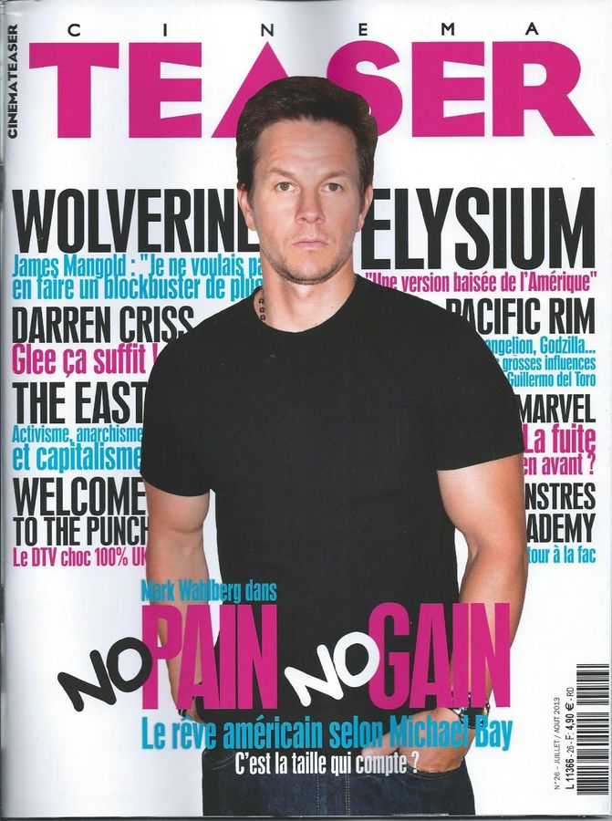 CINEMA TEASER magazine side cover Issue 26 July/August 2013