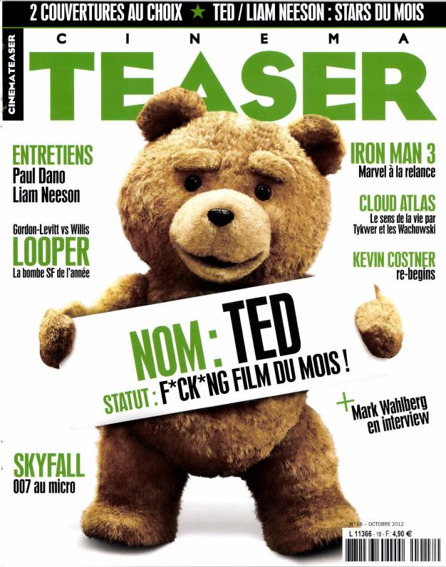 CINEMA TEASER magazine side cover Issue 18 October 2012