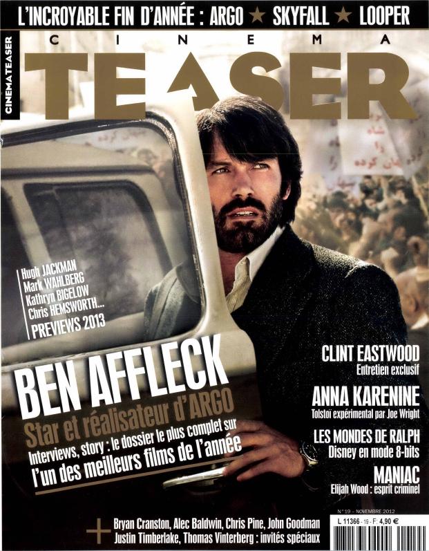 CINEMA TEASER magazine side cover Issue 19 November 2012