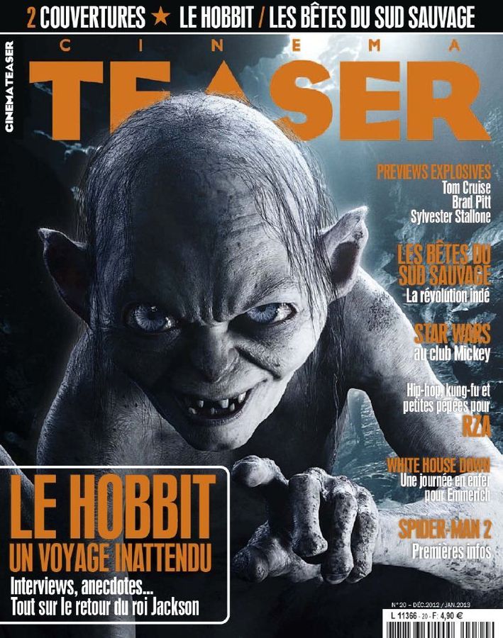CINEMA TEASER magazine side cover Issue 20 December 2012