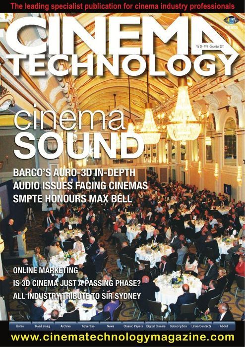 CINEMA TECHNOLOGY magazine side cover  Vol 24 # 4 December 2011