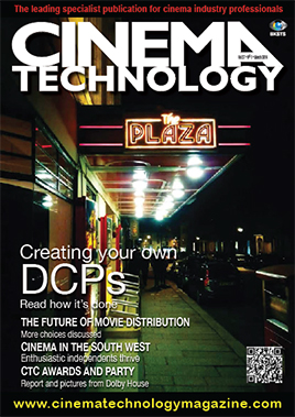 CINEMA TECHNOLOGY magazine side cover  Vol 27 # 1 March/April/May 2014