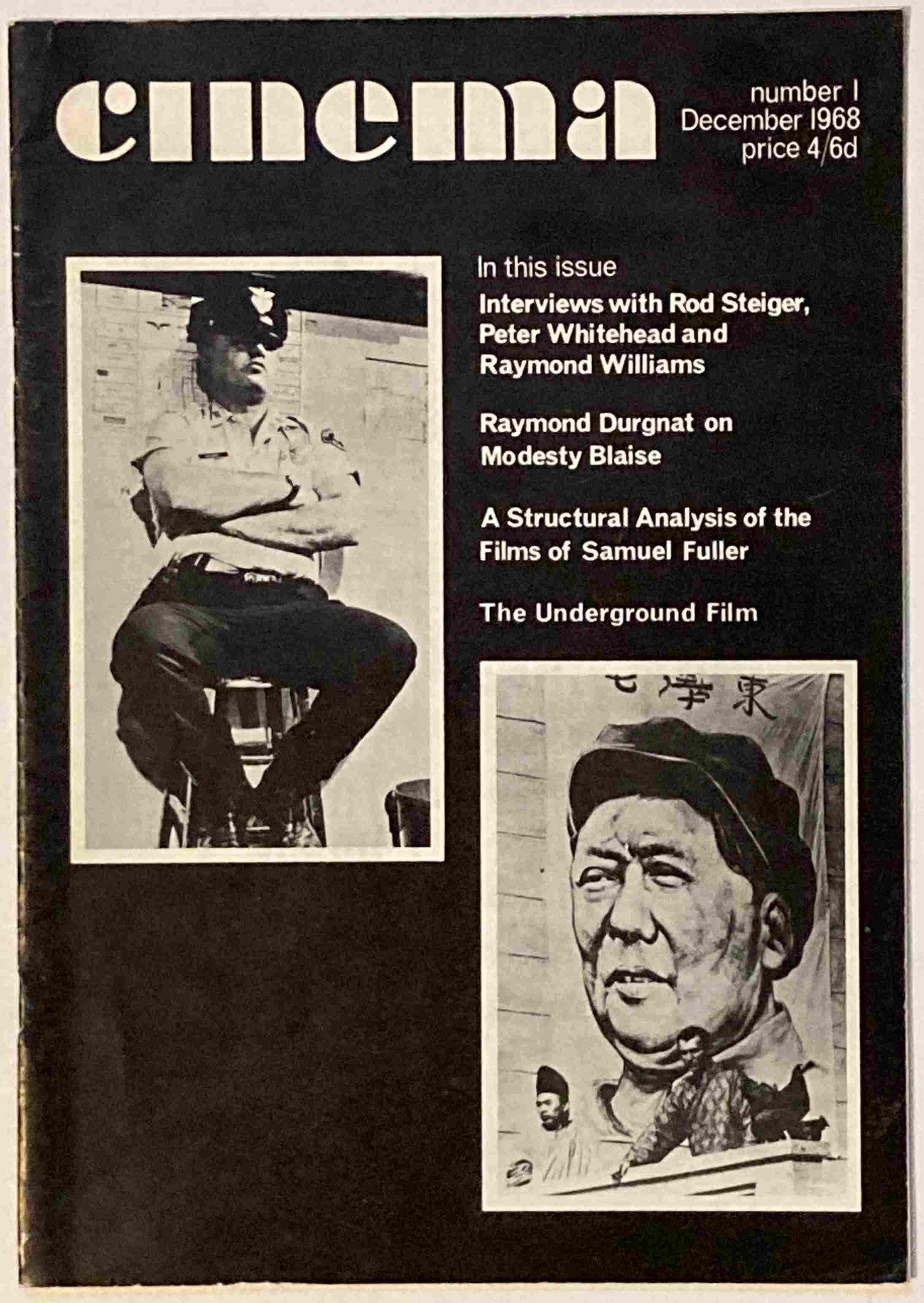 CINEMA (UK) magazine side cover Issue 1 December 1968