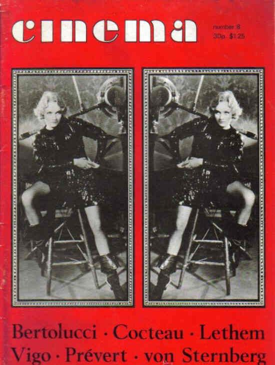 CINEMA (UK) magazine side cover Issue 8 January 1971