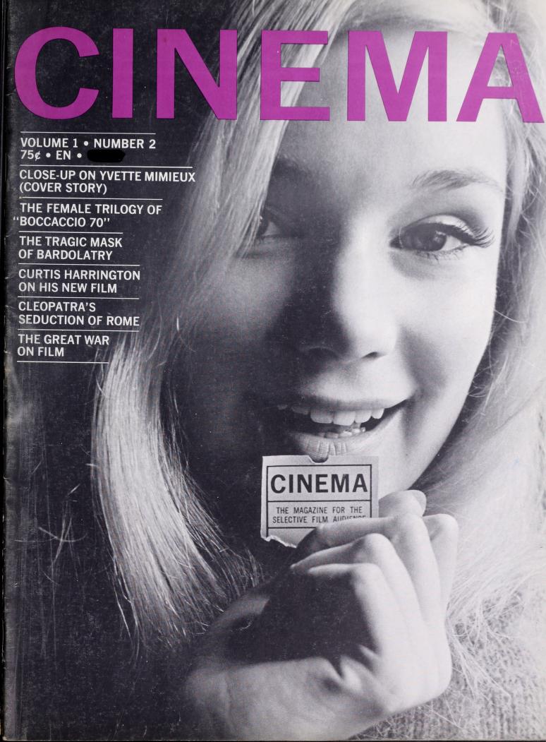 CINEMA (60s-70s USA) magazine side cover Issue 2  Vol 1 # 2 February 1963