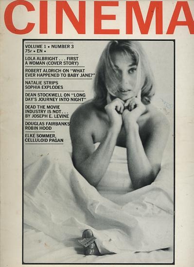 CINEMA (60s-70s USA) magazine side cover Issue 3  Vol 1 # 3 April 1963