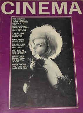 CINEMA (60s-70s USA) magazine side cover Issue 5  Vol 1 # 5 August/September 1963