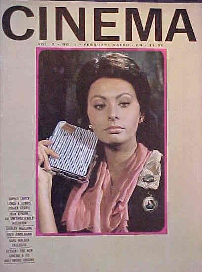 CINEMA (60s-70s USA) magazine side cover Issue 7  Vol 2 # 1 February/March 1964