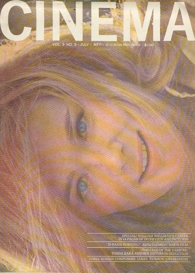 CINEMA (60s-70s USA) magazine side cover Issue 15  Vol 3 # 3 July 1966