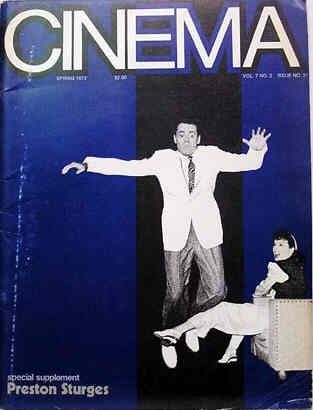 CINEMA (60s-70s USA) magazine side cover Issue 31  Vol 7 # 2 Spring/March 1972