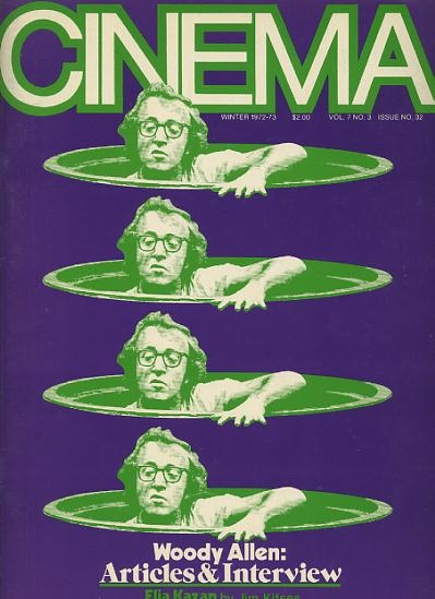 CINEMA (60s-70s USA) magazine side cover Issue 32  Vol 7 # 3 December 1972