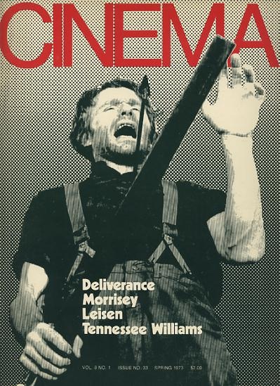 CINEMA (60s-70s USA) magazine side cover Issue 33  Vol 8 # 1 March 1973