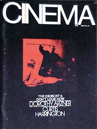 CINEMA (60s-70s USA) magazine side cover Issue 34 March 1974