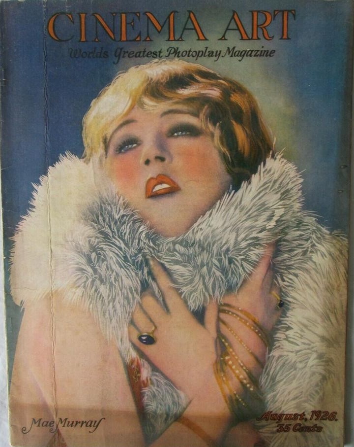 CINEMA ART magazine side cover  Vol 5 No  6  August 1926