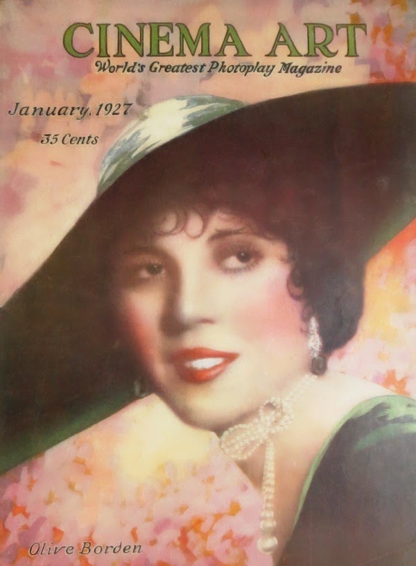 CINEMA ART magazine side cover  January 1927