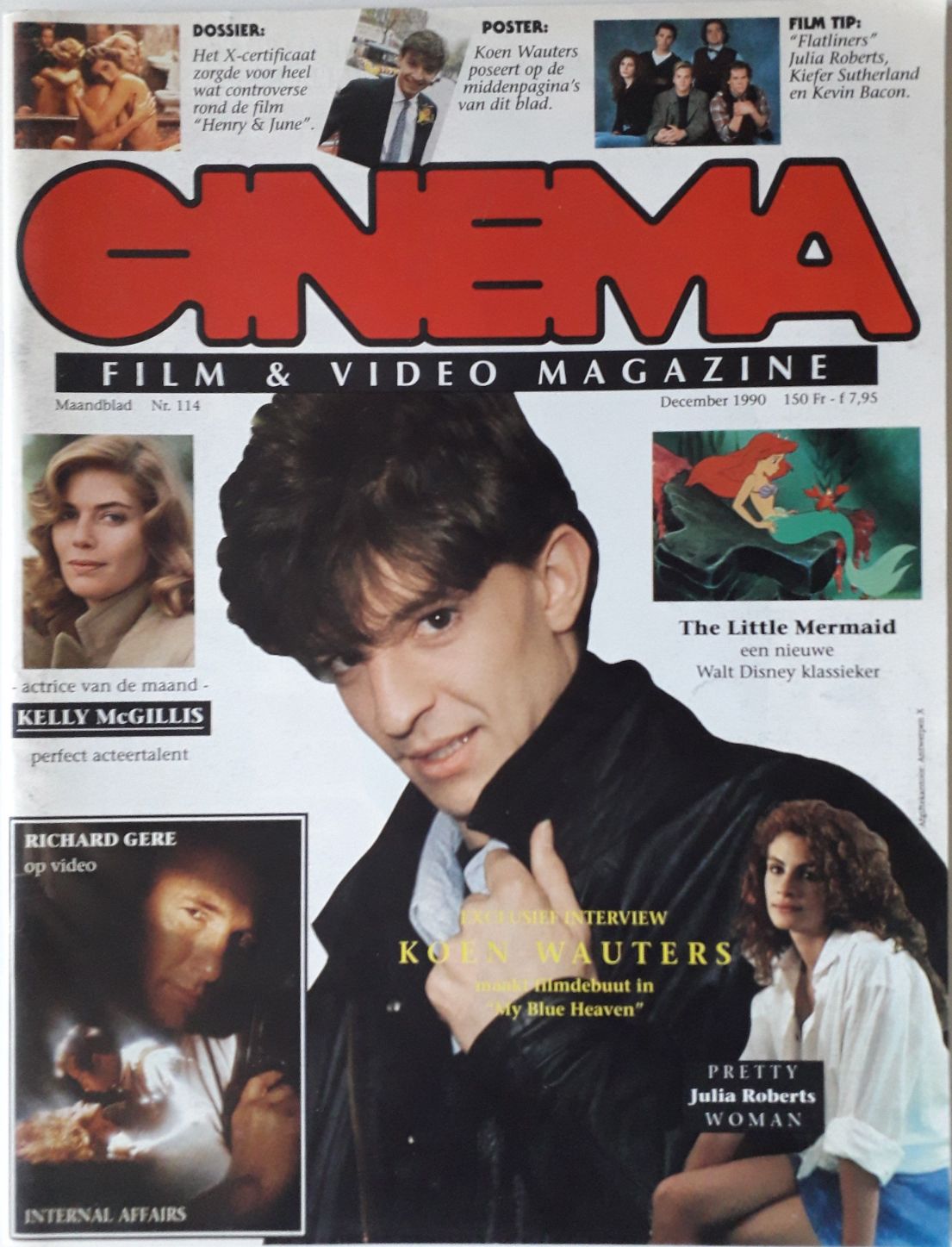 CINEMA (Be) magazine side cover Issue 114  December 1990