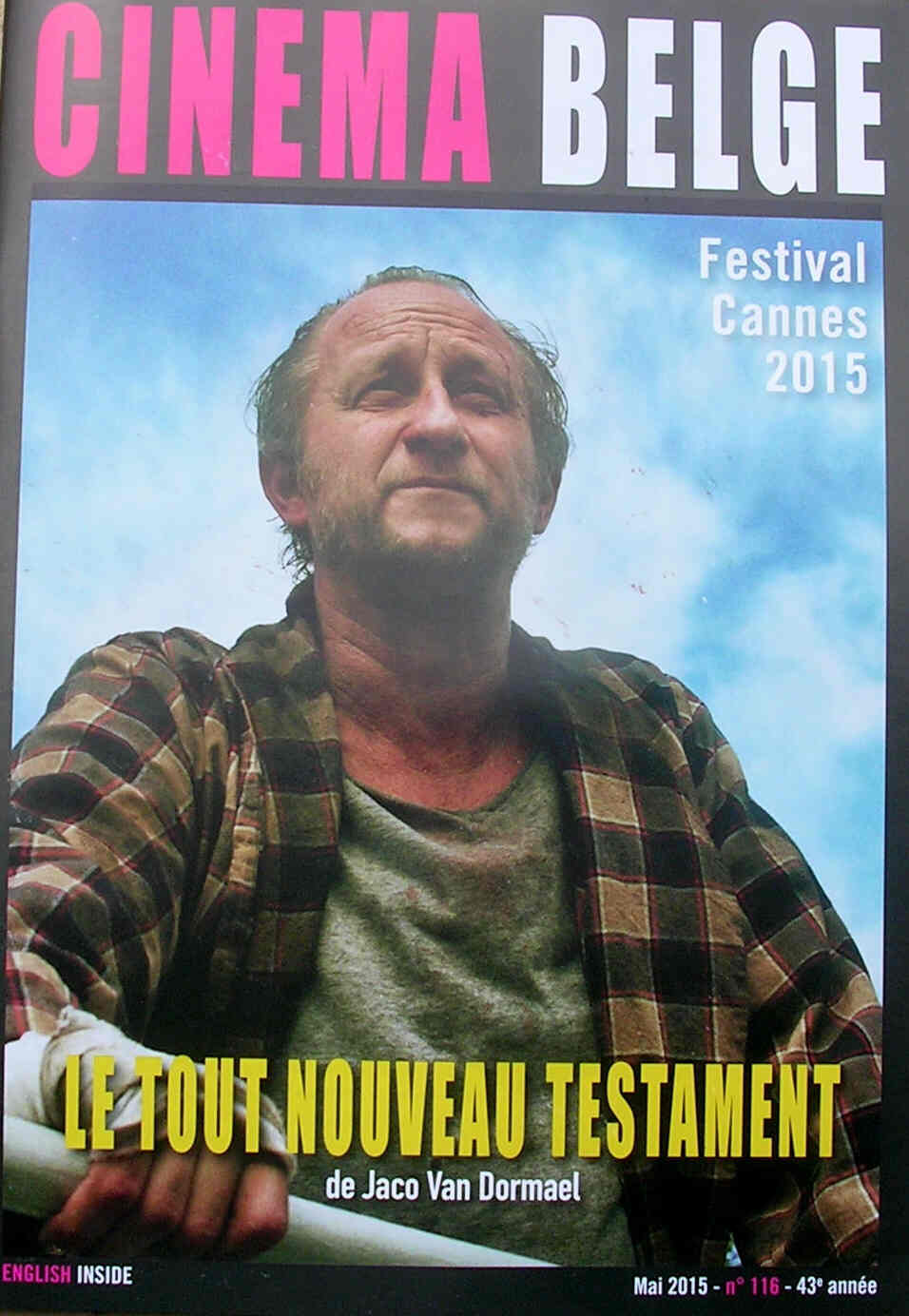 CINEMA BELGE magazine side cover Issue 116 May 2015