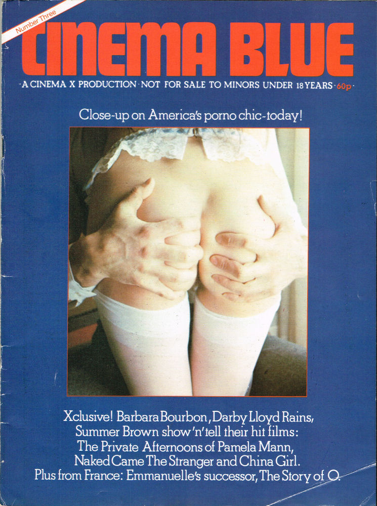 CINEMA BLUE (UK) magazine side cover Issue 3 Summer 1976