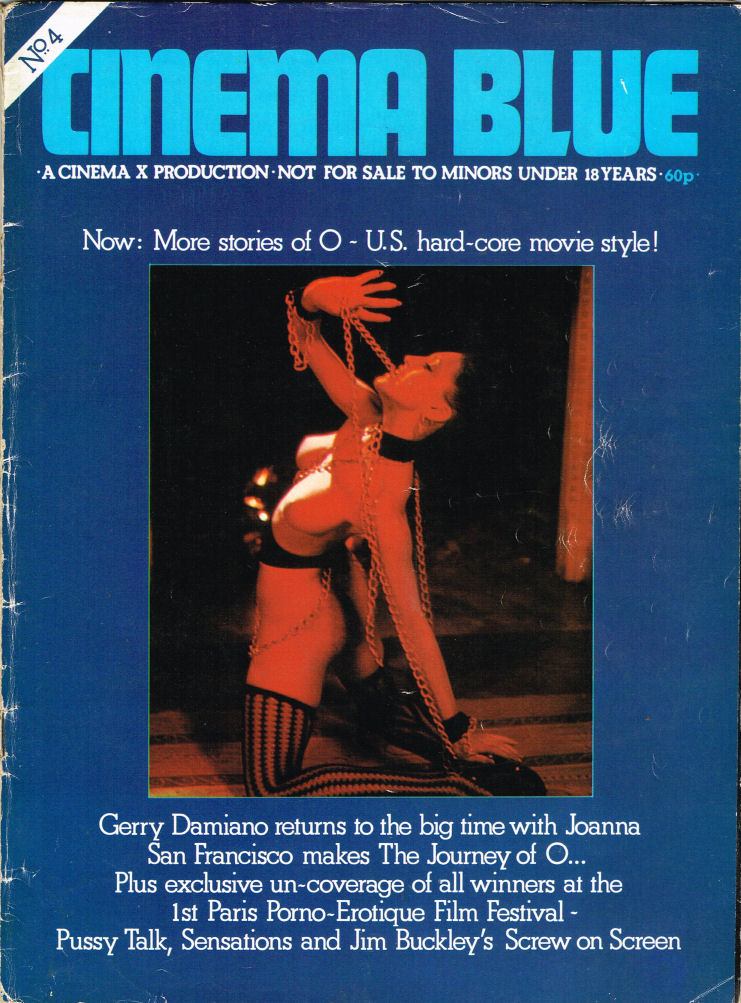 CINEMA BLUE (UK) magazine side cover Issue 4 Autumn 1976