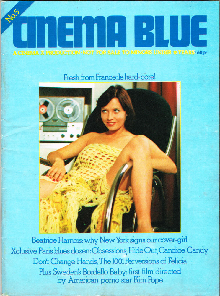 CINEMA BLUE (UK) magazine side cover Issue 5 Winter 1976