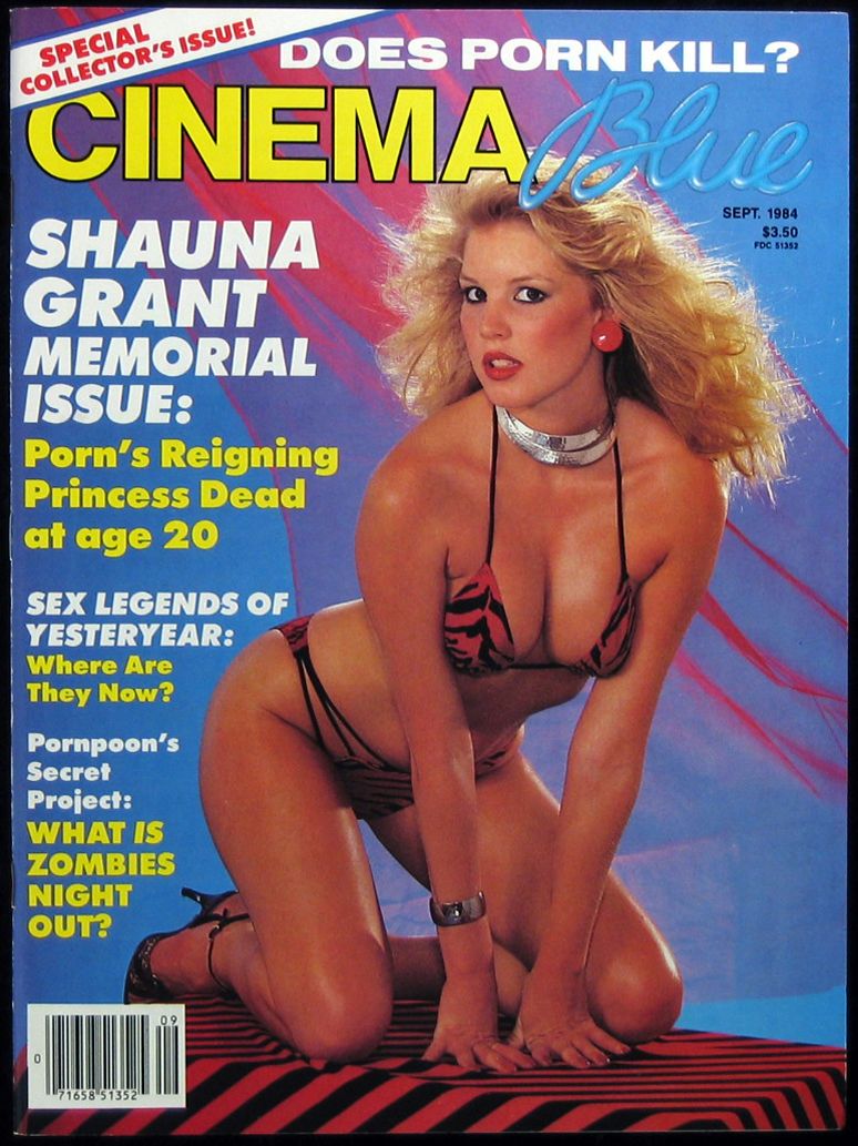 CINEMA BLUE magazine side cover Issue 8  Vol 1 # 8 September 1984