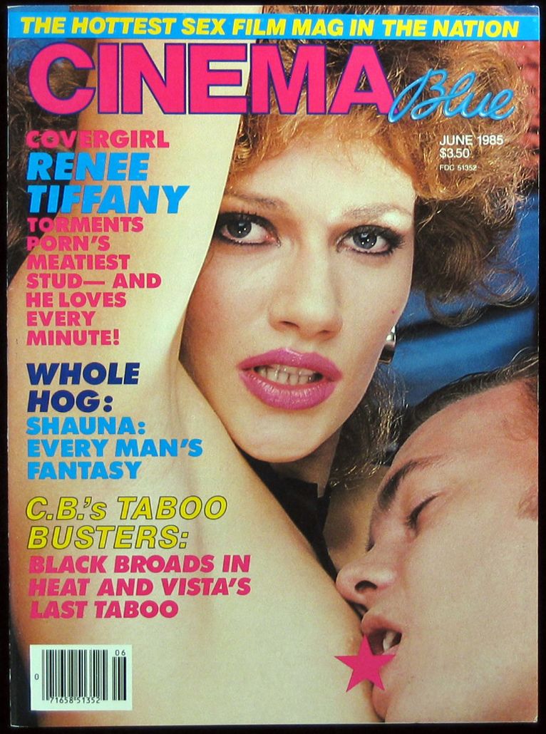 CINEMA BLUE magazine side cover  Vol 2 # 6 June 1985