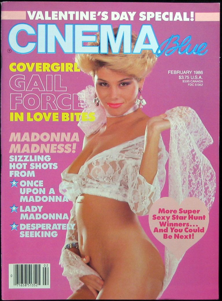CINEMA BLUE magazine side cover  Vol 3 # 1 February 1986