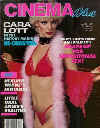 CINEMA BLUE magazine side cover  Vol 3 # 3 March 1986
