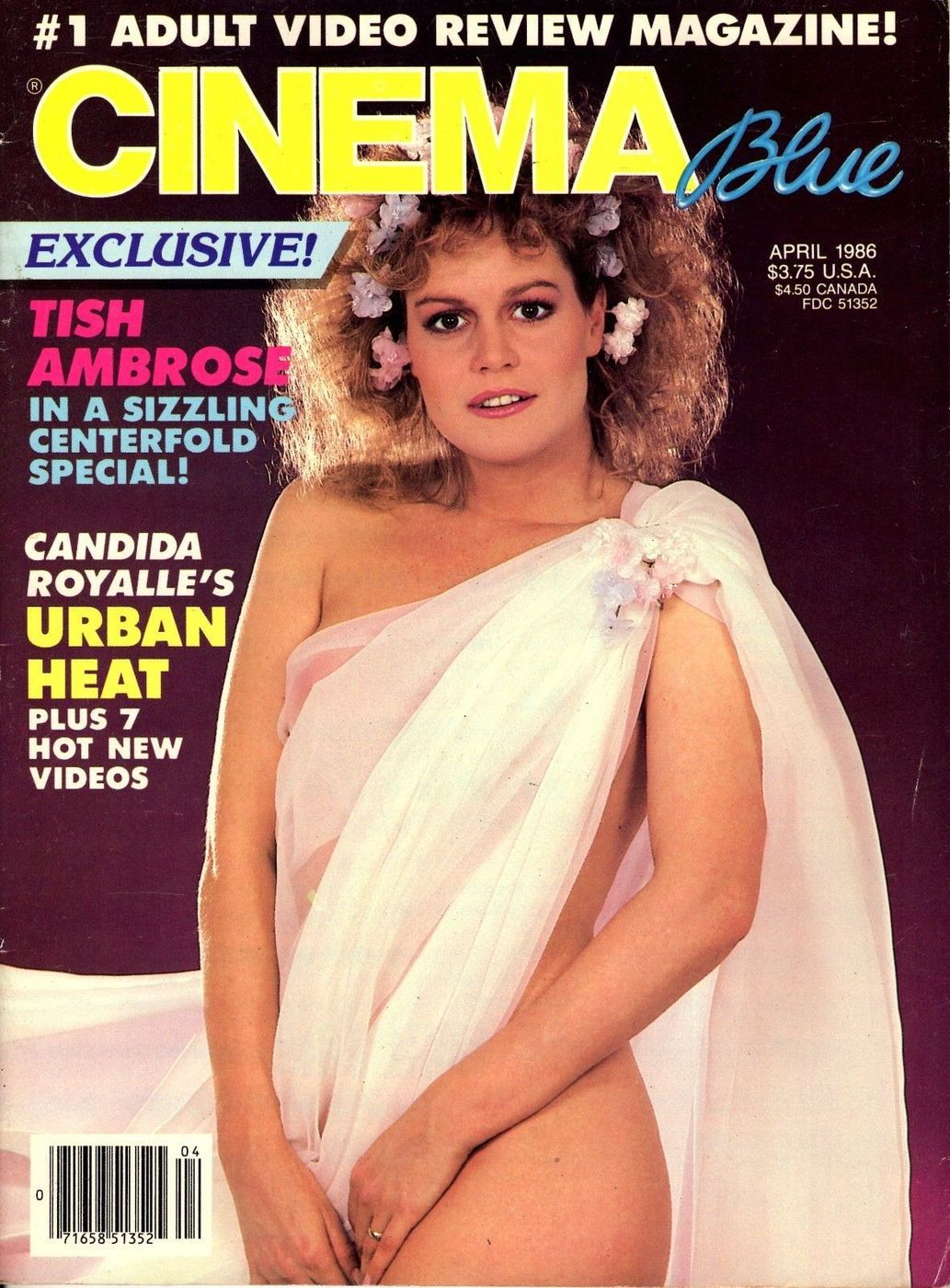 CINEMA BLUE magazine side cover  Vol 3 # 3 April 1986