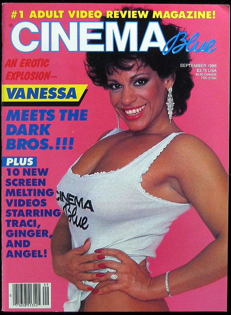 CINEMA BLUE magazine side cover  Vol 3 # 8 September 1986