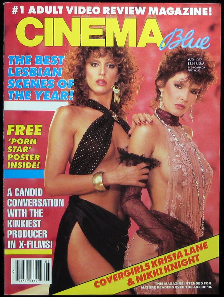 CINEMA BLUE magazine side cover  Vol 4 # 4 May 1987
