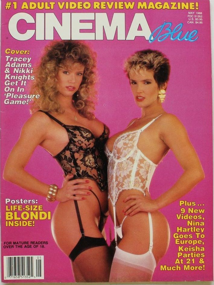 CINEMA BLUE magazine side cover  Vol 5 # 5 May 1988
