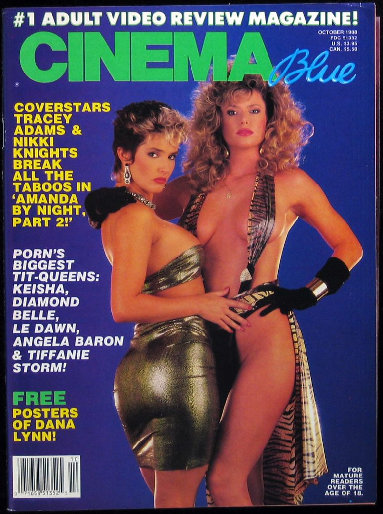 CINEMA BLUE magazine side cover  Vol 5 # 10 October 1988