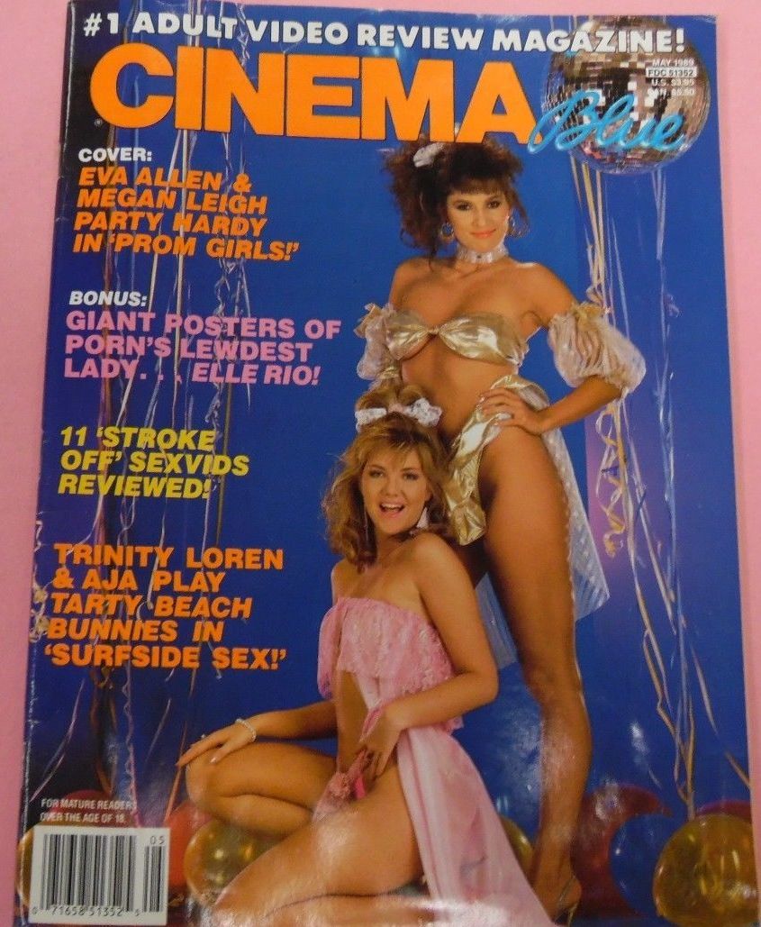 CINEMA BLUE magazine side cover  Vol 6 # 5 May 1989